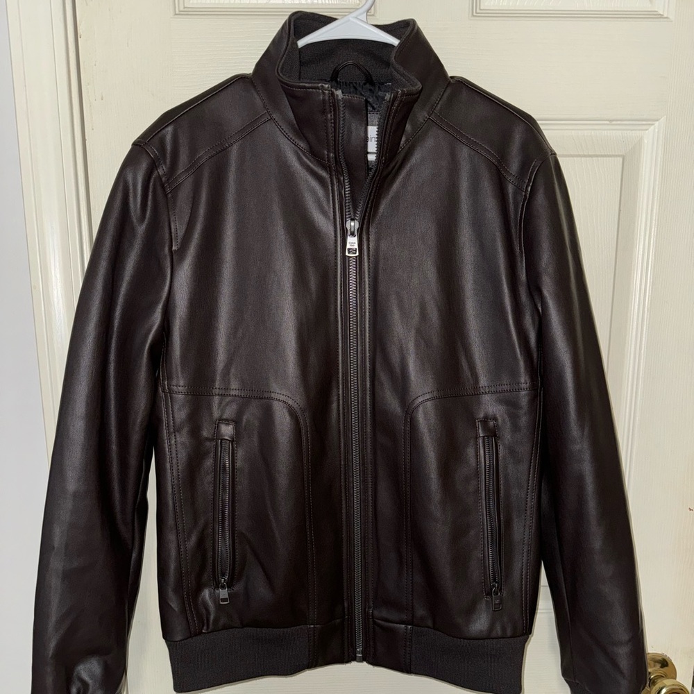 Calvin Klein Dark Brown Leather jacket
